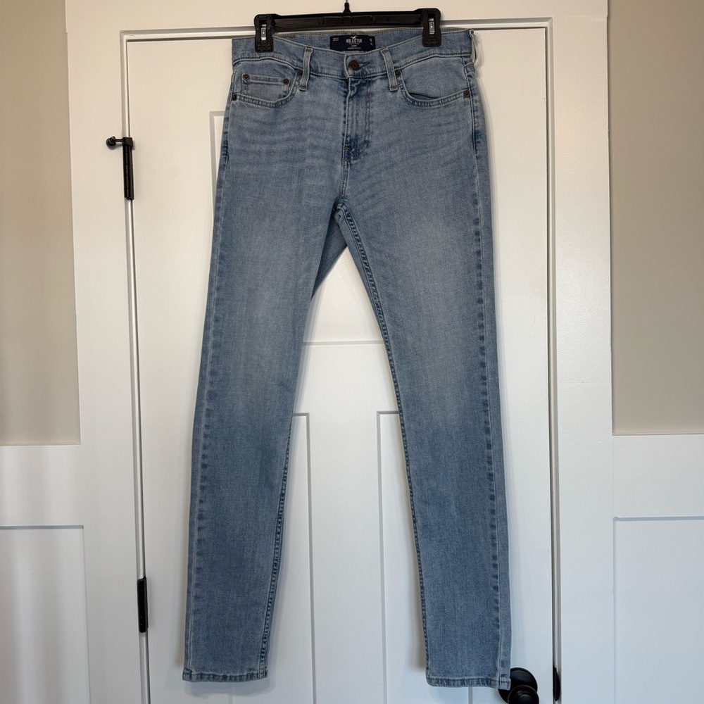 Hollister Light Blue Skinny Jeans for Men